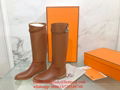 Hermes Leather Tall riding Boots Hermes Calfskin Jumping Boots Hermes Boots