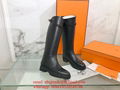 Hermes Leather Tall riding Boots Hermes Calfskin Jumping Boots Hermes Boots