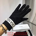 Wholesaler Co Co Black leather Gloves CC Brand Fur leather Gloves