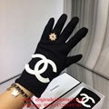 Wholesaler Co Co Black leather Gloves CC Brand Fur leather Gloves