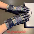 Wholesaler Co Co Black leather Gloves CC Brand Fur leather Gloves