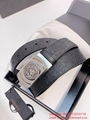 Versace Medusa Gold Buckle Black Leather Belt men's VERSACE Leather Belt Versace