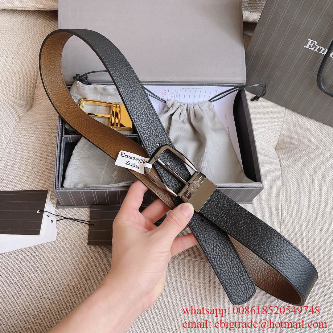 Cheap Ermenegildo Zegna Reversible Mens Leather Belt Cheap Zegna men's belts (China Trading