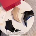 Wholesale Valentino Garavani Rockstud Leather Boots Valentino High heel Boots 