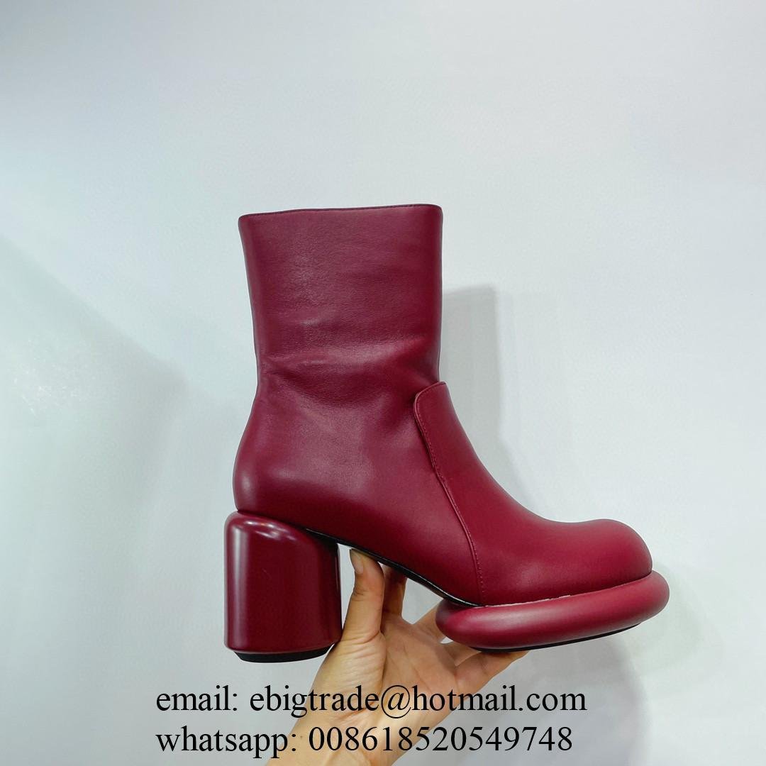 Jil Sander Womens Leather Shoes Chunky Heels Cheap Jil Sander Womens Boots Price 3
