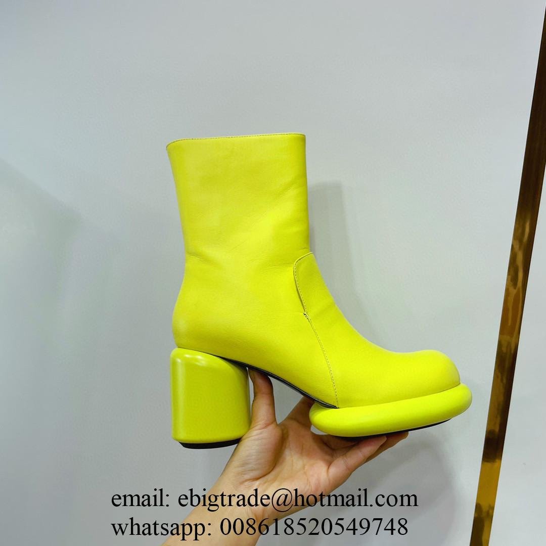 Jil Sander Womens Leather Shoes Chunky Heels Cheap Jil Sander Womens Boots Price 5