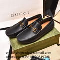 Wholesaler Gucci leather shoes Men's Gucci Horsebit loafers Gucci Driving Shoes