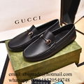 Wholesaler Gucci leather shoes Men's Gucci Horsebit loafers Gucci Driving Shoes