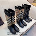 Wholesale          Boots          Women’s House Check Rubber Rain Boots Shoes