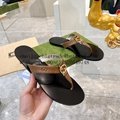 Wholesaler       Womens Sandals       GG Marmont Leather Flip Flop Thong Sandals 2