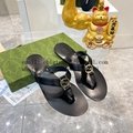 Wholesaler       Womens Sandals       GG Marmont Leather Flip Flop Thong Sandals 8