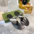 Wholesaler       Womens Sandals       GG Marmont Leather Flip Flop Thong Sandals 10