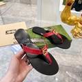 Wholesaler Gucci Womens Sandals Gucci GG Marmont Leather Flip Flop Thong Sandals