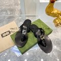 Wholesaler       Womens Sandals       GG Marmont Leather Flip Flop Thong Sandals 13
