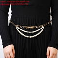 Wholesaler Cha-nel COCO Brand Metal Chain Belt CC Gold Vintage Chain Belt