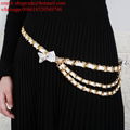 Wholesaler Cha-nel COCO Brand Metal Chain Belt CC Gold Vintage Chain Belt