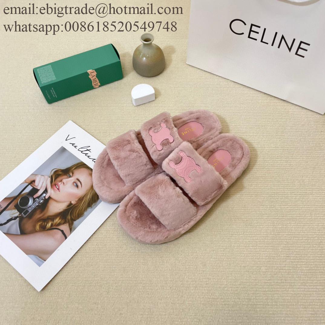 Wholesaler Celine Shearling Slides