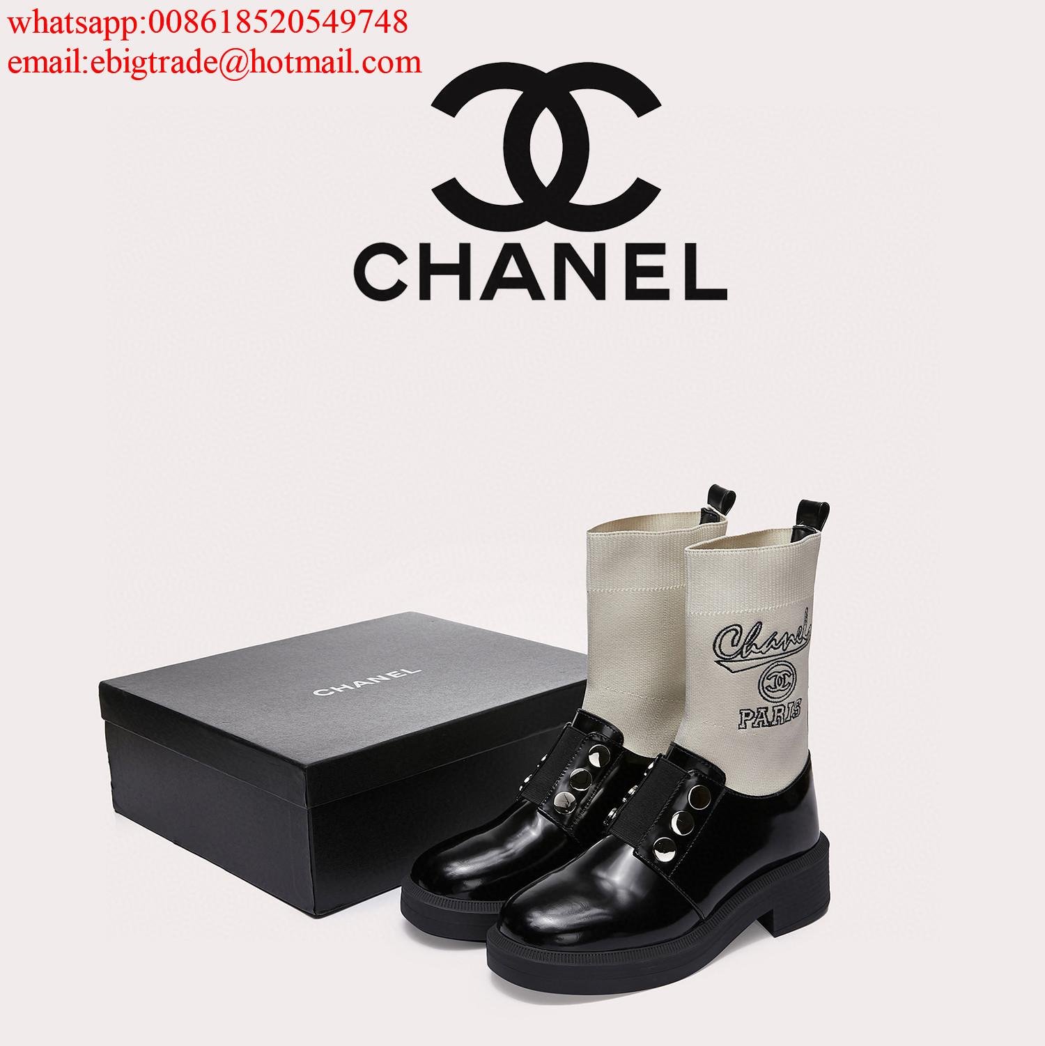 Chan-e-l Calfskin Leather shoes CC brand boots Coco brand leather boots on sale 