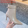 Wholesale Valentino Garavani Rockstud Leather Boots Valentino High heel Boots 