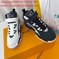 LV basketball shoes Cheap Louis Vuitton shoes Men LV Leather Leather Trainers