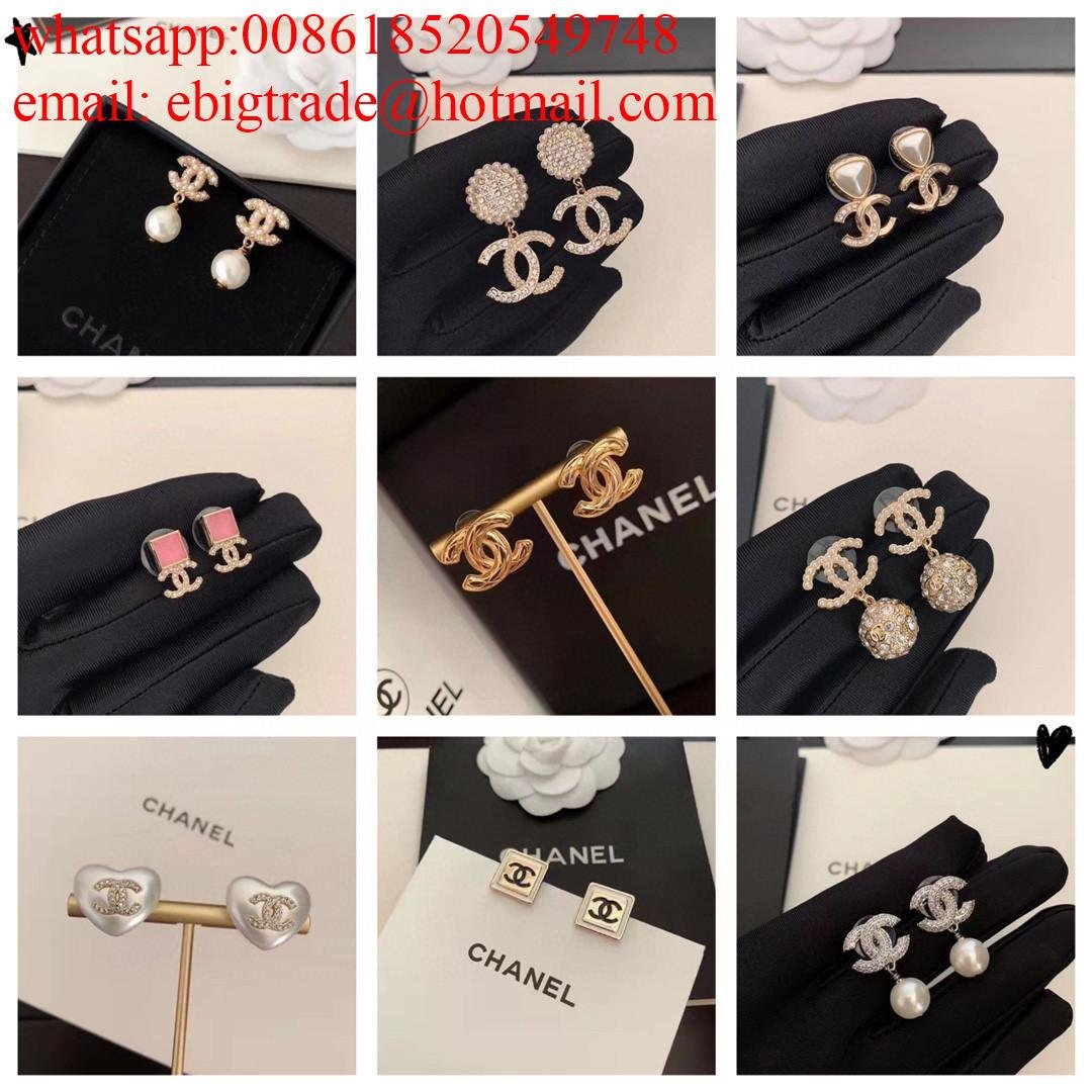 Wholesaler Cha-nel COCO Brand Earrings Pearl necklace hair barrette bracelets 2