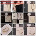 Wholesaler Cha-nel COCO Brand Earrings Pearl necklace hair barrette bracelets 18