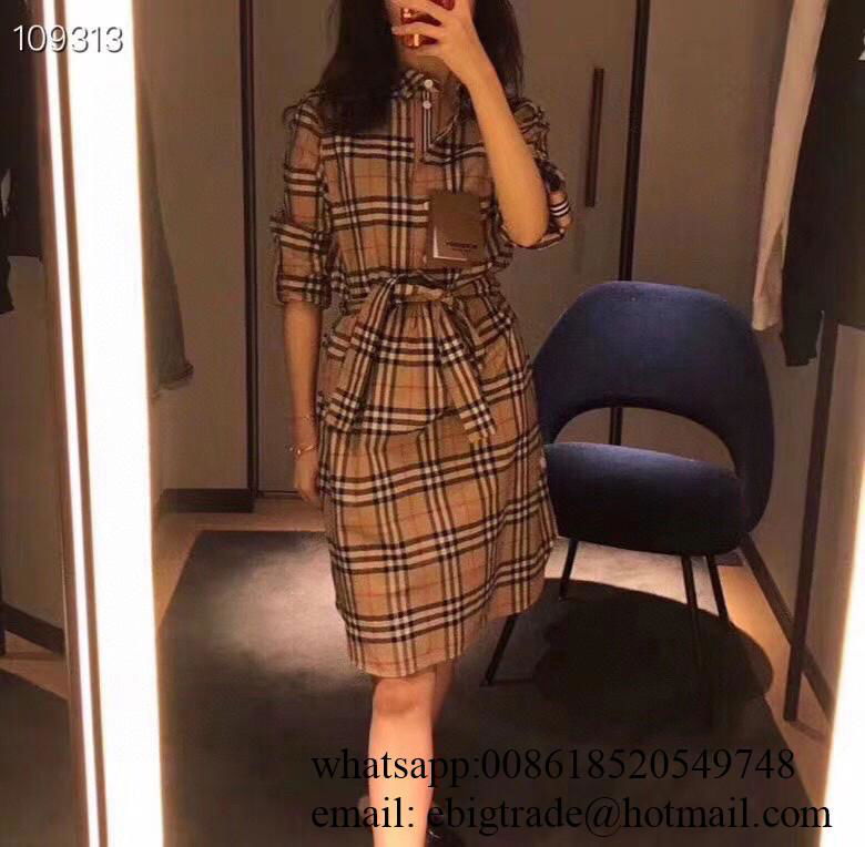 Burberry Vintage-Check Belted Waist Mini Shirt Dress