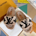 Louis Vuitton Paseo Flat Comfort Mule Louis Vuitton Shearling Fur Slides Sandals