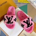 Louis Vuitton Paseo Flat Comfort Mule Louis Vuitton Shearling Fur Slides Sandals