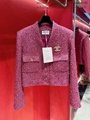 Chan-el Tweed Boucle Blazer Jacket Cha-nel tweed fluffy jacket coat