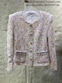 Chan-el Tweed Boucle Blazer Jacket Cha-nel tweed fluffy jacket coat