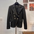 Balmain leather jacket woman