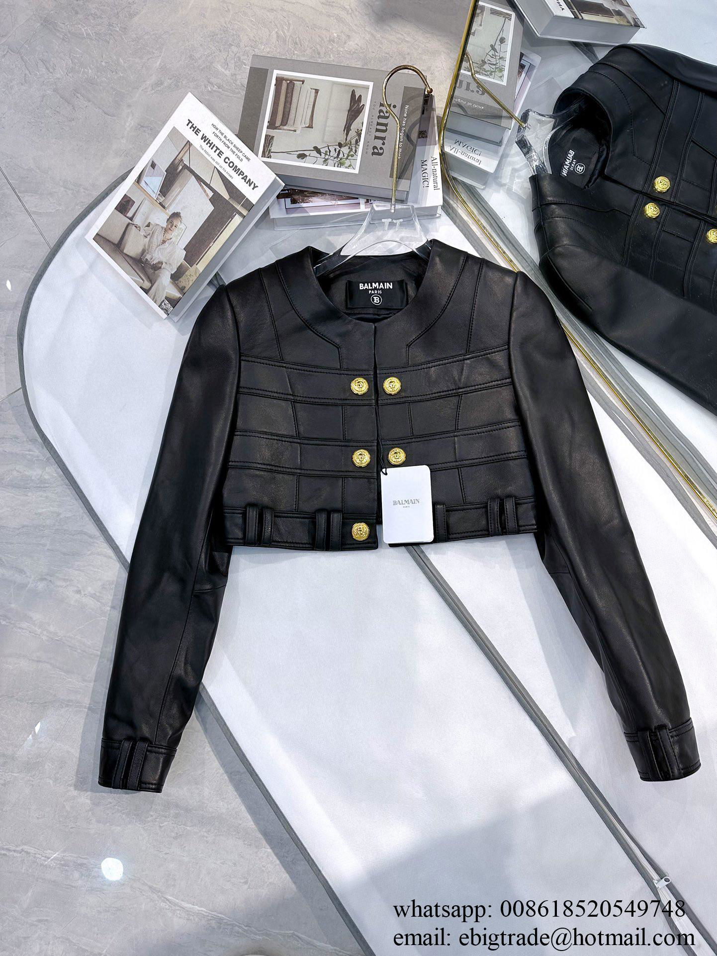 discount Balmain leather jacket 