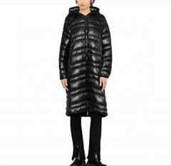         Black Long Goose Down Padded Long Puffer Jacket         Jacket Women 