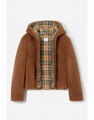 Cheap          women Jacket          Wool Hooded Coat with Classic Checkered  2