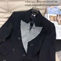 Sanit lauren YSL Double Breasted Wool Jacket YSL Suit Collar Diamond Jacket