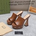 Cheap Gucci women's Platform Sandals Gucci leather Sandals Slides Gucci Mules
