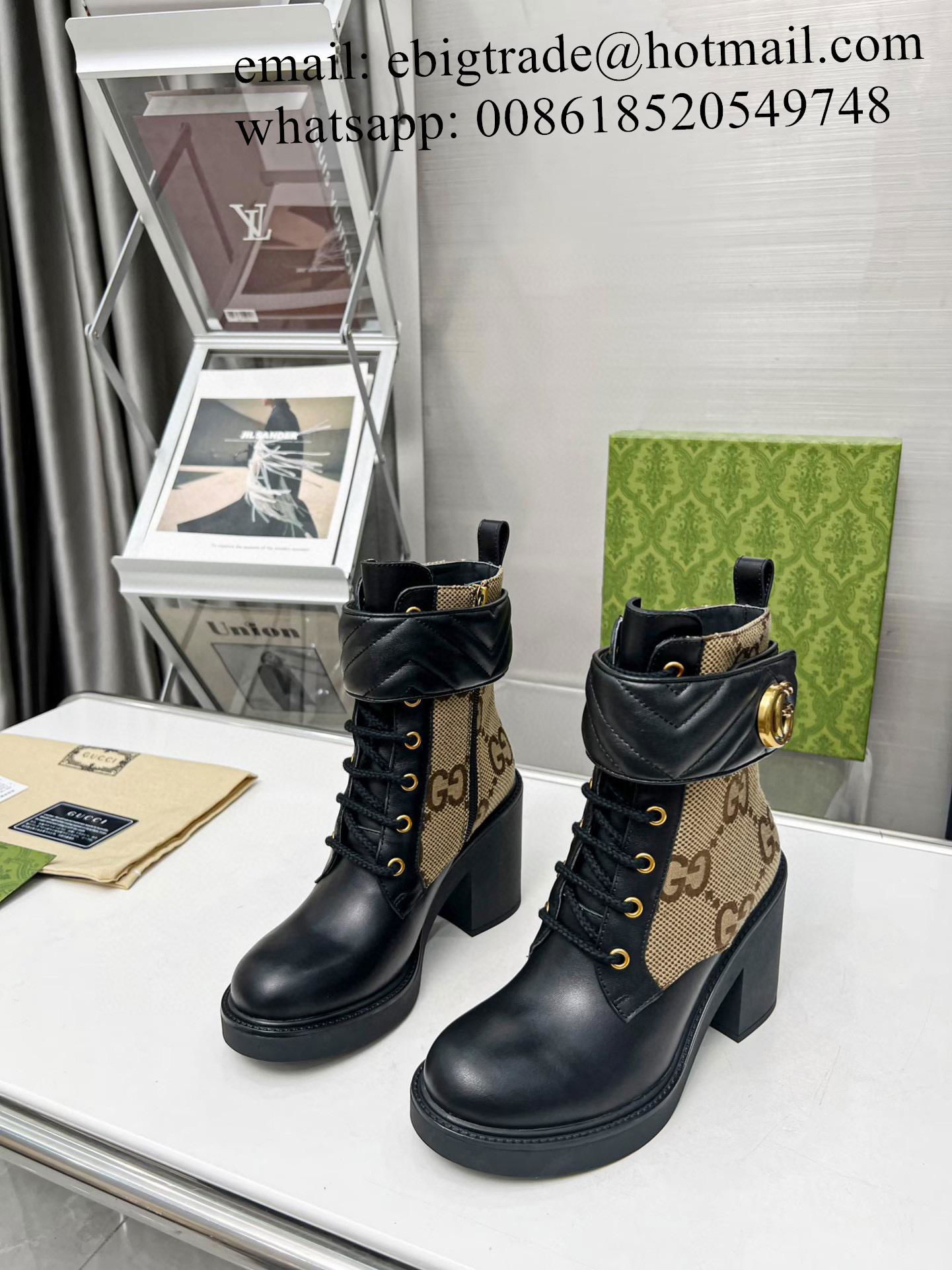 gucci canvas boots