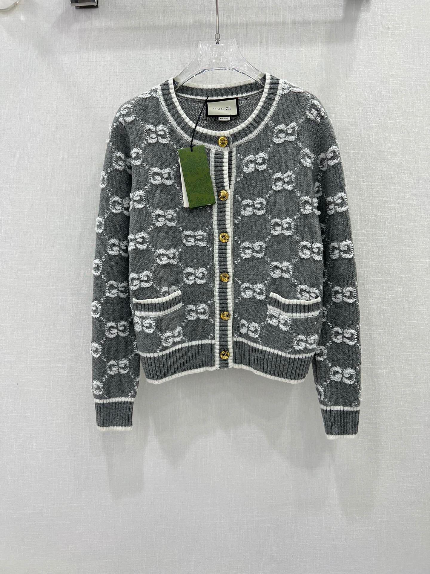 Cheap       Gg Wool Cardigan discount       Wool knit top Women's       Sweaters 1