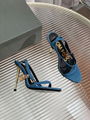 Tom Ford Laminated Leather Padlock Pointy Naked Sandal Tom Ford Velvet Sandals