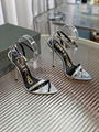 Tom Ford Laminated Leather Padlock Pointy Naked Sandal Tom Ford Velvet Sandals 13