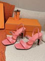 Hermes Glamour 95 sandals hermes leather Sandals hermes High heel sandals