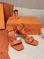 Hermes Glamour 95 sandals hermes leather Sandals hermes High heel sandals