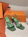 Hermes Glamour 95 sandals hermes leather Sandals hermes High heel sandals