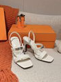 Hermes Glamour 95 sandals hermes leather Sandals hermes High heel sandals