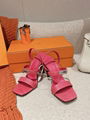 Hermes Glamour 95 sandals hermes leather Sandals hermes High heel sandals