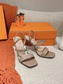 Hermes Glamour 95 sandals hermes leather Sandals hermes High heel sandals