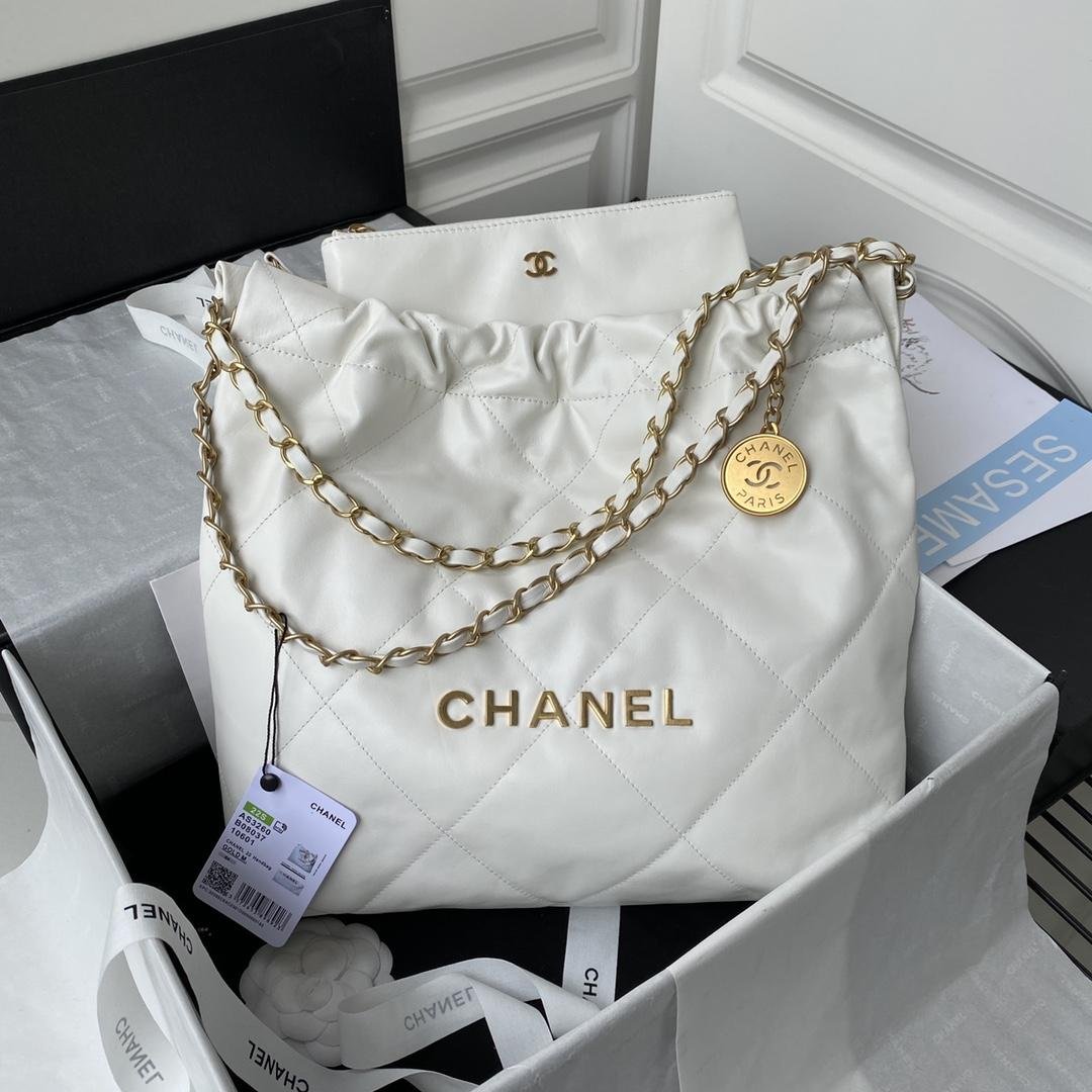 Ch-an-el Handbags 22 CC Brand Shiny Calfskin leather handbags women fashion bag 4