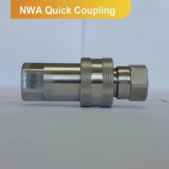 ISO 7241A Hydraulic Quick Coupling Poppet Valve Coupler Stainless steel 304 316 