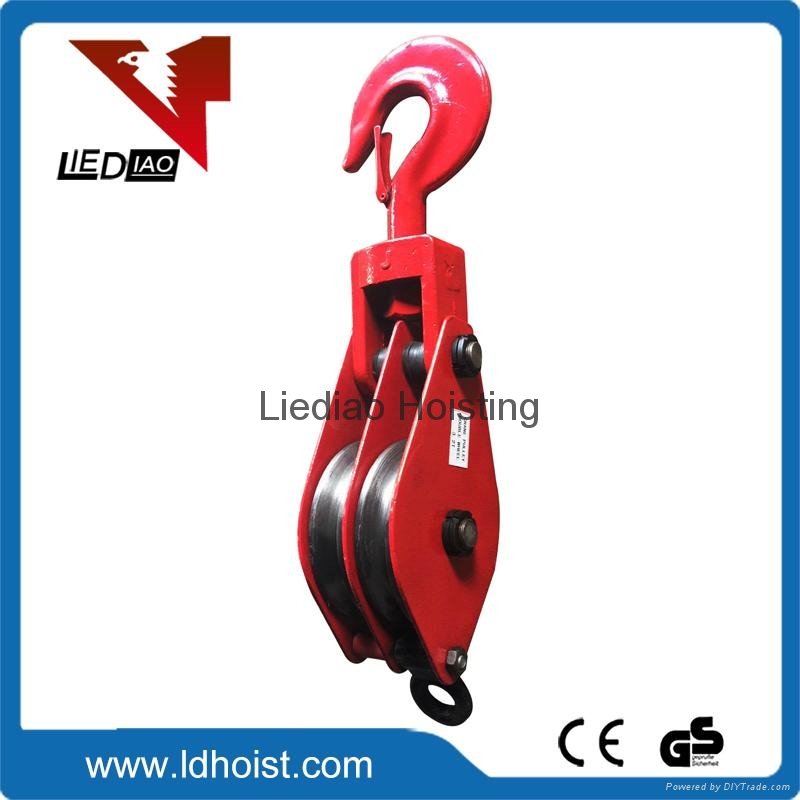 High quality wire wheel rope lifting pulley hoisting tackle snatch block
